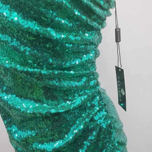 Green Sequin Dress Faviana #10638 - Picture 3 of 6